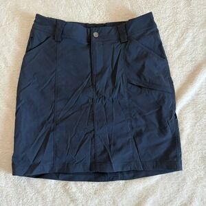 Duluth trading Co Women's Dry on the Fly Skort Size 8 Blue Gray Lightweight Flex